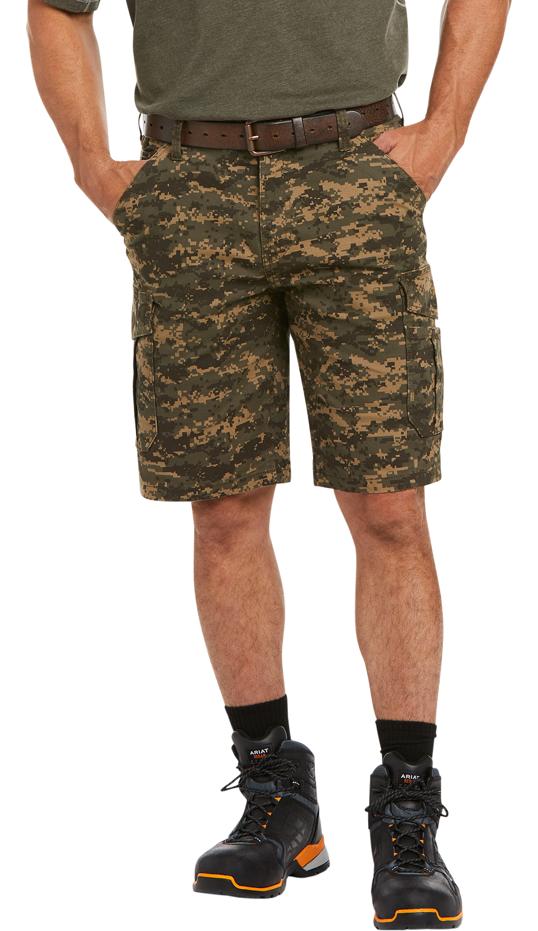 Ariat Rebar Relaxed Made Tough DuraStretch Cargo Shorts for Men Bass